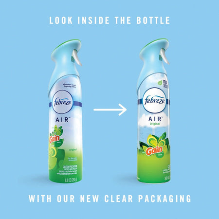 Febreze Air Freshener Spray - 8.8 fl oz (0.3 quart) - Gain Original - Odor Neutralizer VOC-free - 2/Pack - 6 / Carton