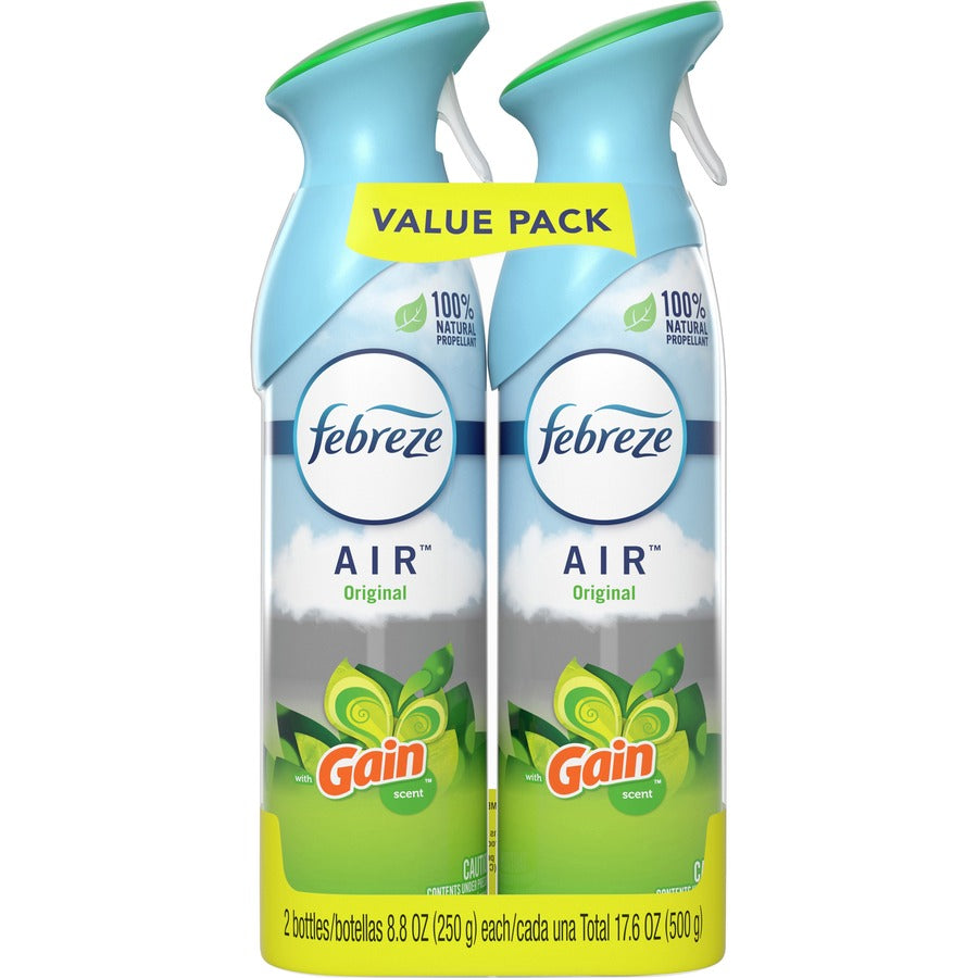 Febreze Air Freshener Spray - 8.8 fl oz (0.3 quart) - Gain Original - Odor Neutralizer VOC-free - 2/Pack - 6 / Carton