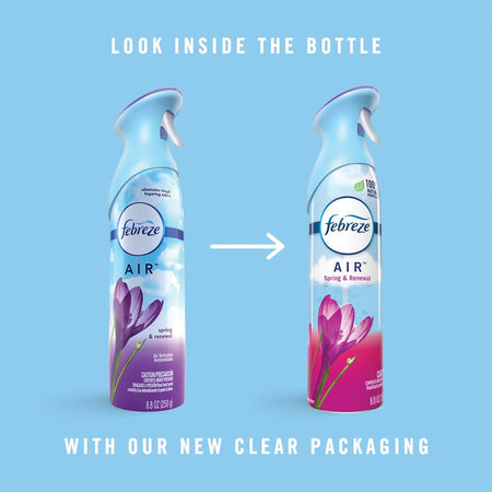Febreze Air Spring/Renewal Spray Packs - Liquid - 8.8 fl oz (0.3 quart) - Spring & Renewal - Odor Neutralizer VOC-free
