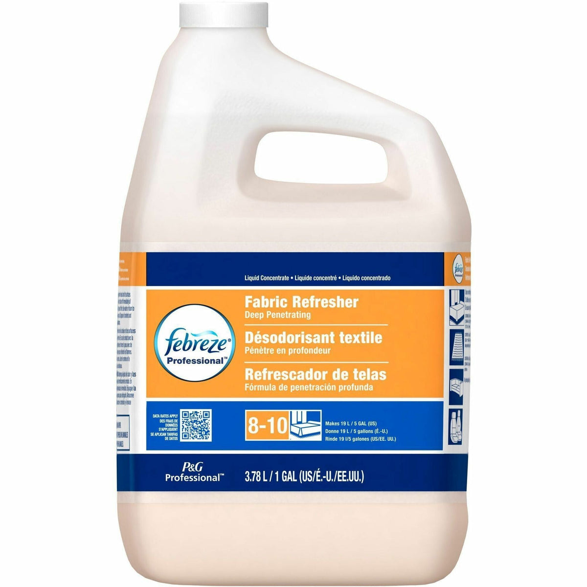 Febreze Fabric Refresher Concentrate - 128 fl oz (4 quart) - Fresh Scent - Pleasant - Blue White - 1 / Carton - Air