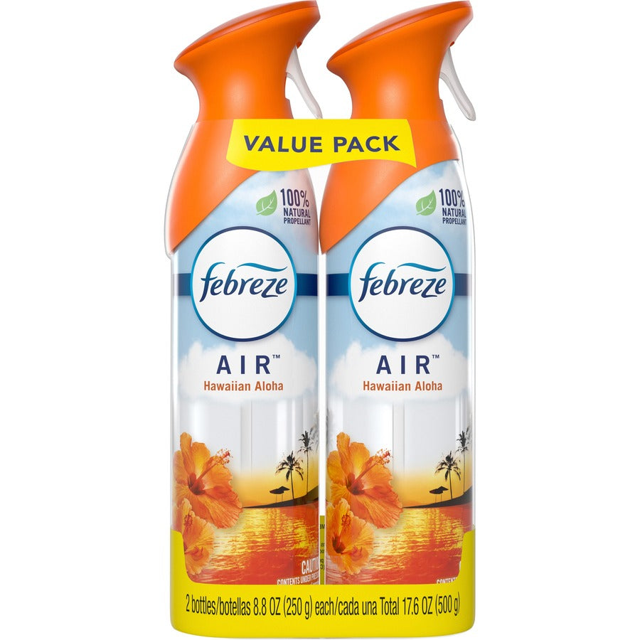 Febreze Hawaiian Air Spray Pack - Liquid - 8.8 fl oz (0.3 quart) - Aloha - Odor Neutralizer VOC-free - 2/Pack