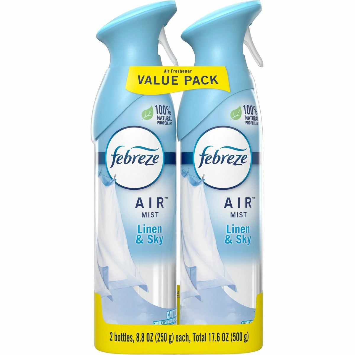 Febreze Linen/Sky Air Spray Pack 8.8 fl oz (0.3 quart) 2 / Liquid Linen & Sky Odor Neutralizer VOC-free (PGC97799)