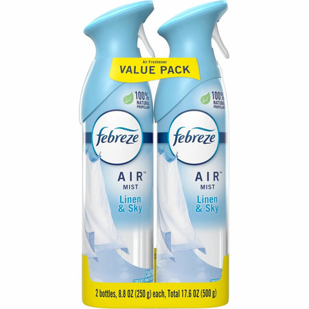 Febreze Linen/Sky Air Spray Pack 8.8 fl oz (0.3 quart) 2 / Liquid Linen & Sky Odor Neutralizer VOC-free (PGC97799)