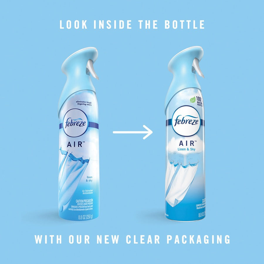 Febreze Linen/Sky Air Spray Pack - Liquid - 8.8 fl oz (0.3 quart) - Linen & Sky - Odor Neutralizer VOC-free - 2/Pack