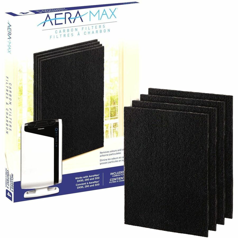 Fellowes AeraMax 290/300/DX95 Air Purifiers Carbon Filters - Activated - For Purifier - Remove Odor