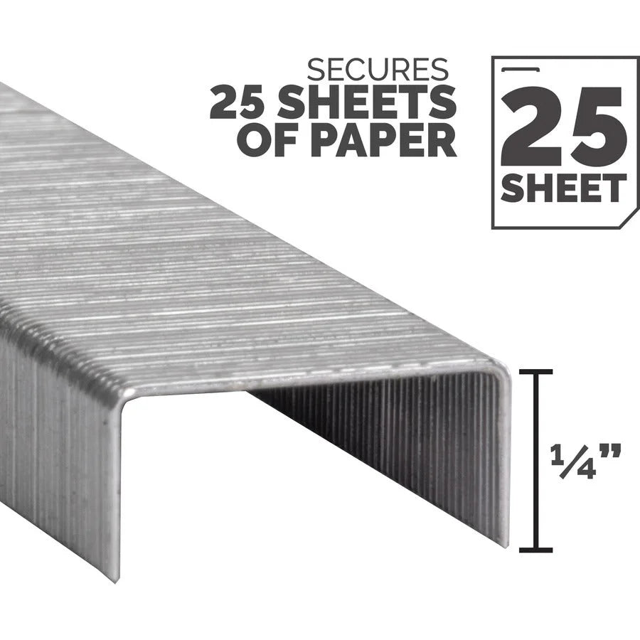 Fellowes Full Strip Staples 5000pk - 1/4’’ - Silver - Paper Stapling - & Staple Removers