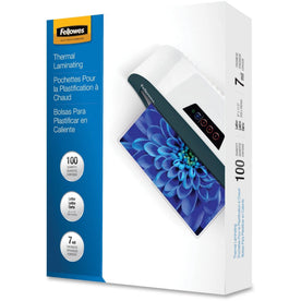 Fellowes Glossy Laminating Pouches: Letter Size 9’’ x 7 mil Clear - 100 Pack - Supplies