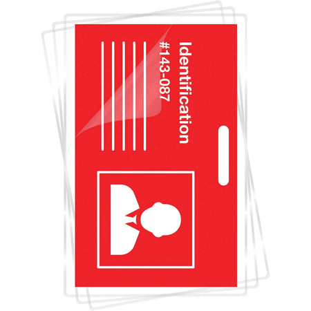 Fellowes ID Card Laminating Pouches - 3.88’’ x 5 mil - Clear Durable - 100 Pack - Supplies