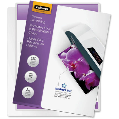 Fellowes ImageLast Premium Laminating Pouches - Letter Size 3 mil - 150 Pack - Supplies