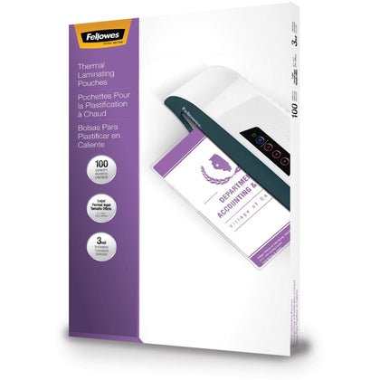 Fellowes Legal-Size Glossy Laminating Pouches - Durable Clear Finish - Supplies