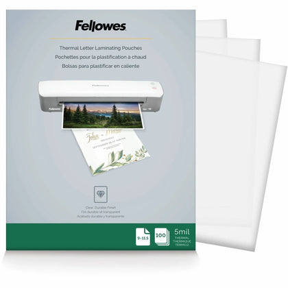 Fellowes Letter-Size Laminating Pouches - Glossy Durable Water-Proof - 100 Pack - Supplies