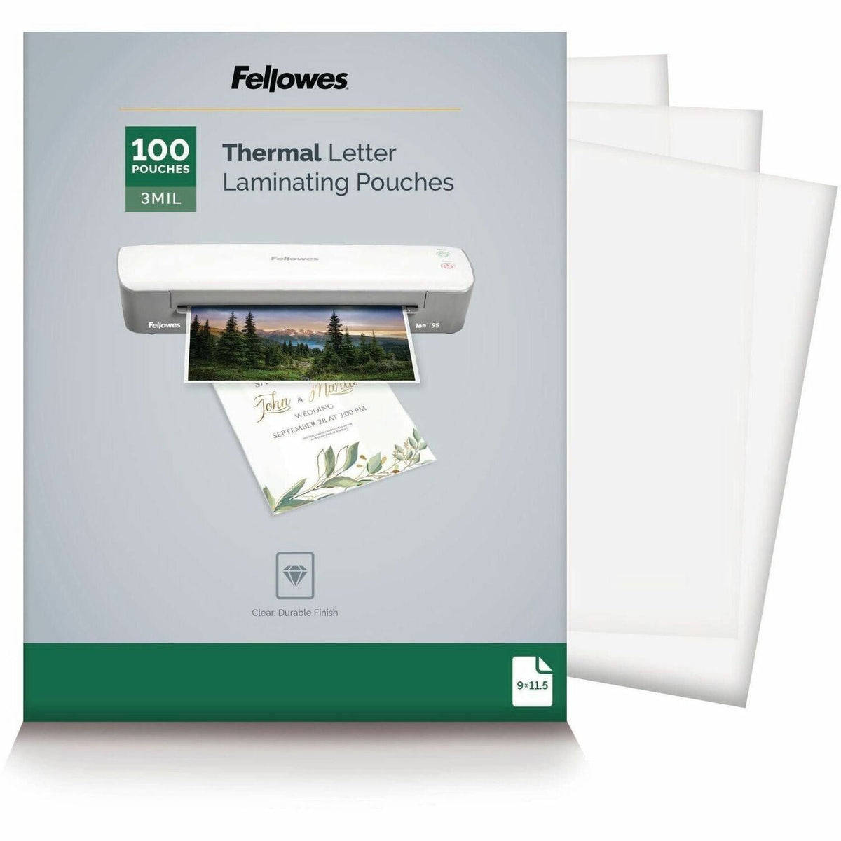Fellowes Letter-Size Thermal Laminating Pouches - 1500