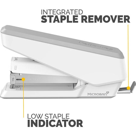 Fellowes LX850 EasyPress Stapler: White Holds 210 Staples - Staplers