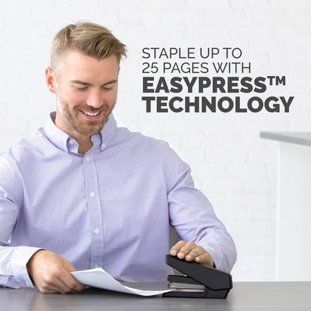 Fellowes LX850 Full Strip EasyPress Stapler - Black - Alternate-Image1