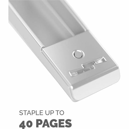Fellowes LX890 Handheld Plier Stapler - Staples Up to 40 Sheets - White Metal - Staplers