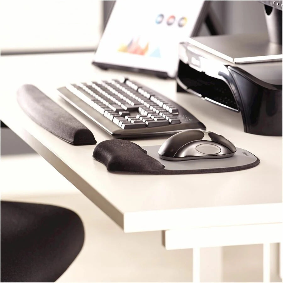 Fellowes Memory Foam Wrist Rest: Comfortable Support for Your Wrists - Mouse Pads & Rests