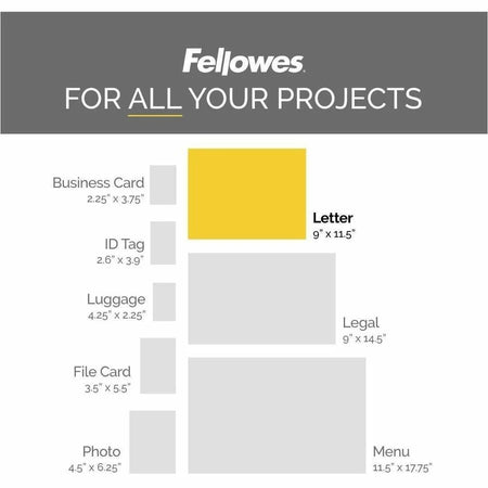 Fellowes Menu Size Laminating Pouches - 11.50’’ x 17.50’’ - 5 mil - Clear - 100 Pack - Supplies