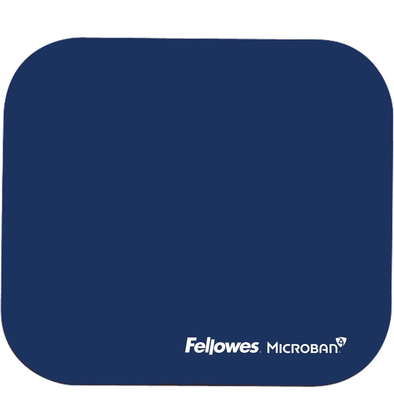 Fellowes Microban Mouse Pad: Blue Rubber 8’’x9’’ Wear & Tear Resistant - Pads Wrist Rests