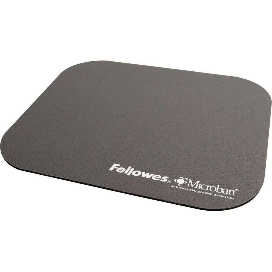 Fellowes Microban Mouse Pad: Graphite 8’’x9’’ Wear Tear Scratch Resistant - Pads & Wrist Rests