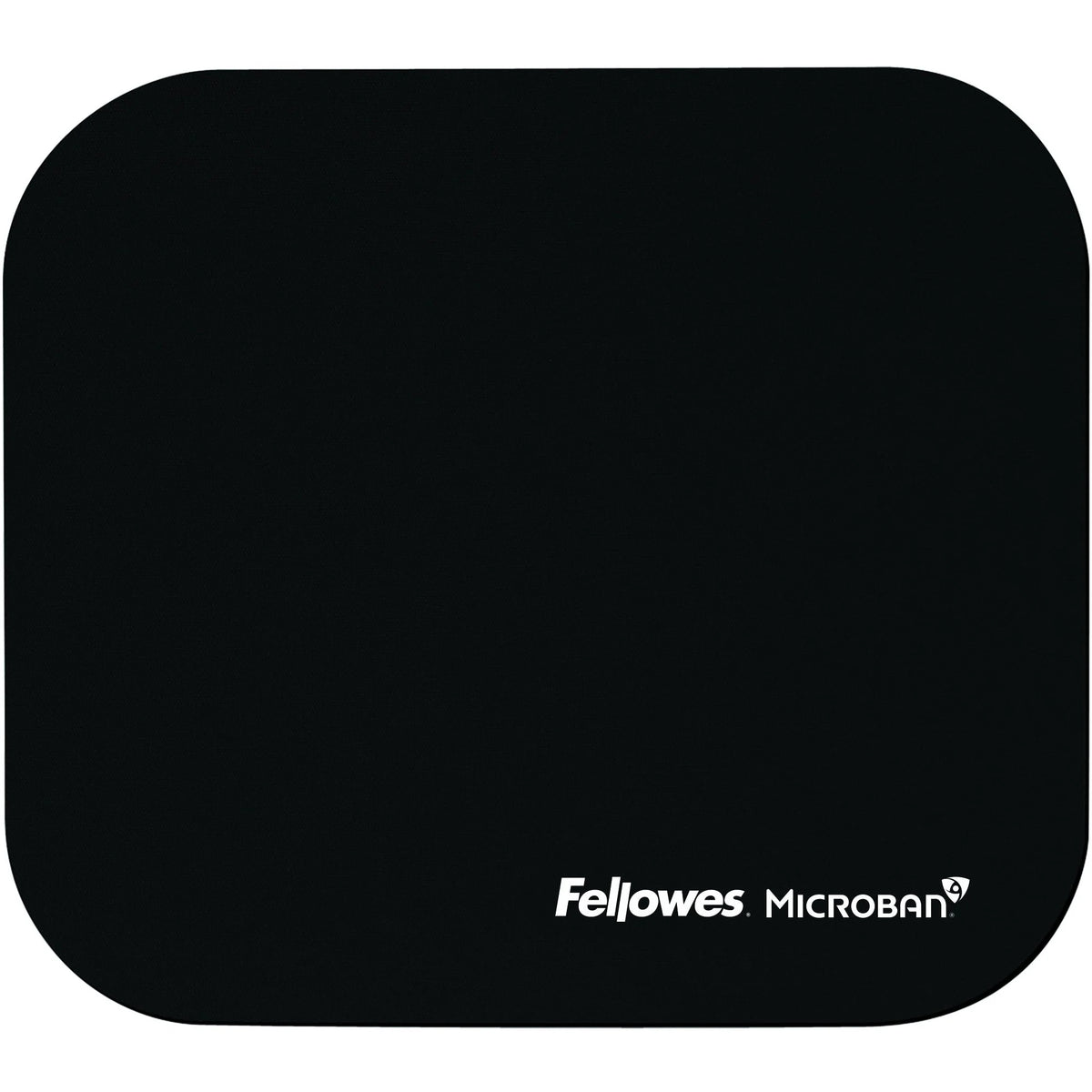 Fellowes Microban Mouse Pad: Tear Resistant Skid Proof - Black Rubber - TAA Compliant - Pads & Wrist Rests