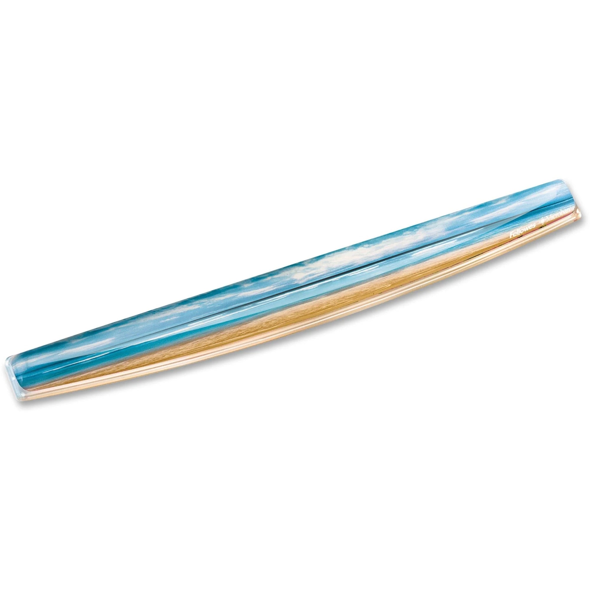 Fellowes Microban Photo Gel Keyboard Wrist Rest - Sandy Beach - Ergonomic Support for Comfortable Typing - Mouse Pads &