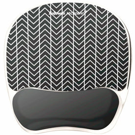 Fellowes Photo Gel Mouse Pad with Wrist Rest - Chevron Design - Stain Resistant - 9.25’’ x 7.88’’ - Pads & Rests