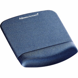 Fellowes PlushTouch Microban Mouse Pad Wrist Rest - Blue - Tear & Wear Resistant - Pads Rests