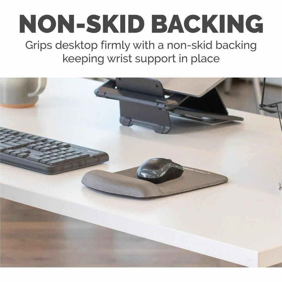 Fellowes PlushTouch Microban Mouse Pad Wrist Rest - Comfortable Support for Your Wrists - Pads & Rests