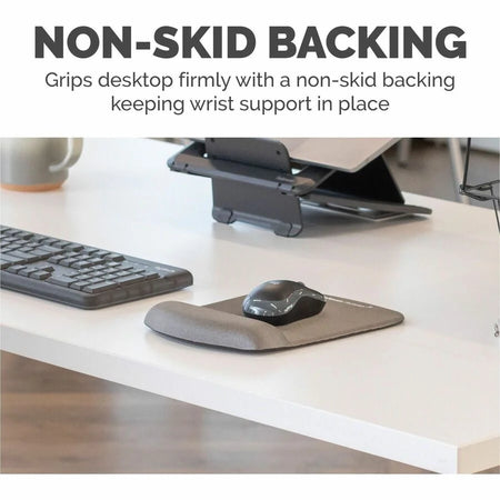 Fellowes PlushTouch Microban Mouse Pad Wrist Rest - Comfortable Support for Your Wrists - Pads & Rests