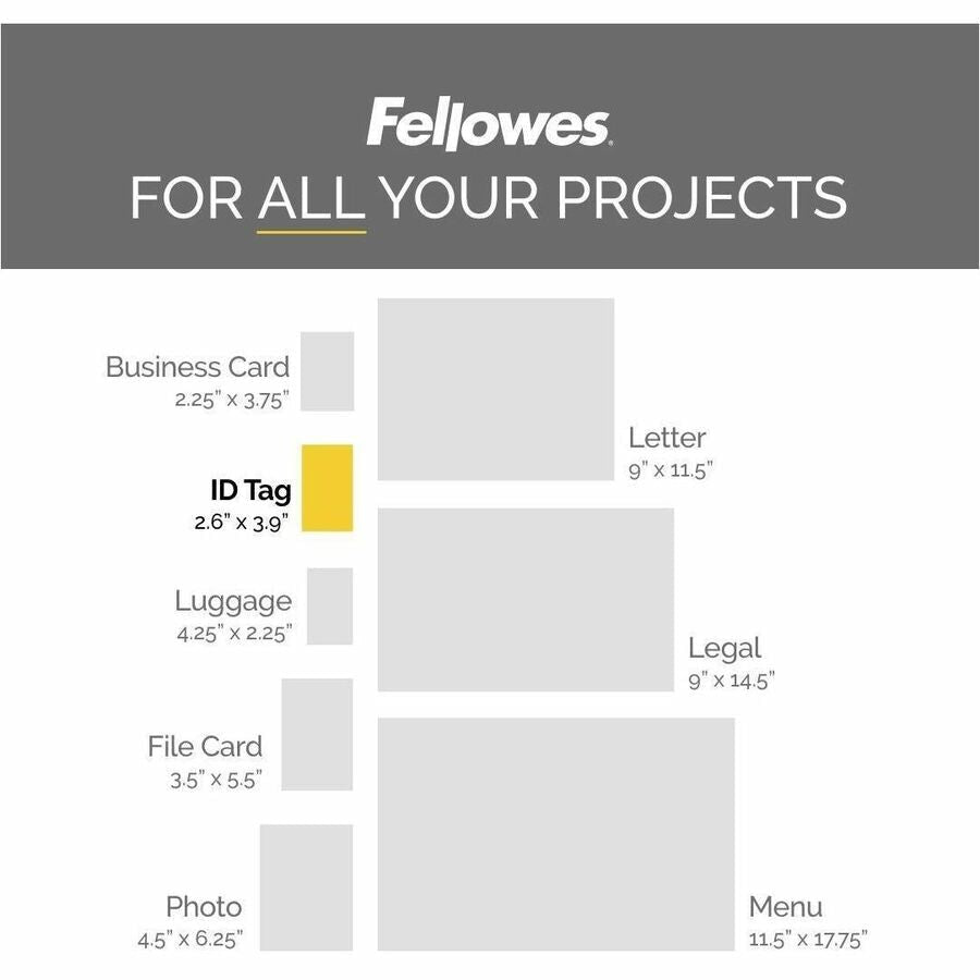 Fellowes Punched ID Card Glossy Thermal Laminating Pouches - Alternate-Image2