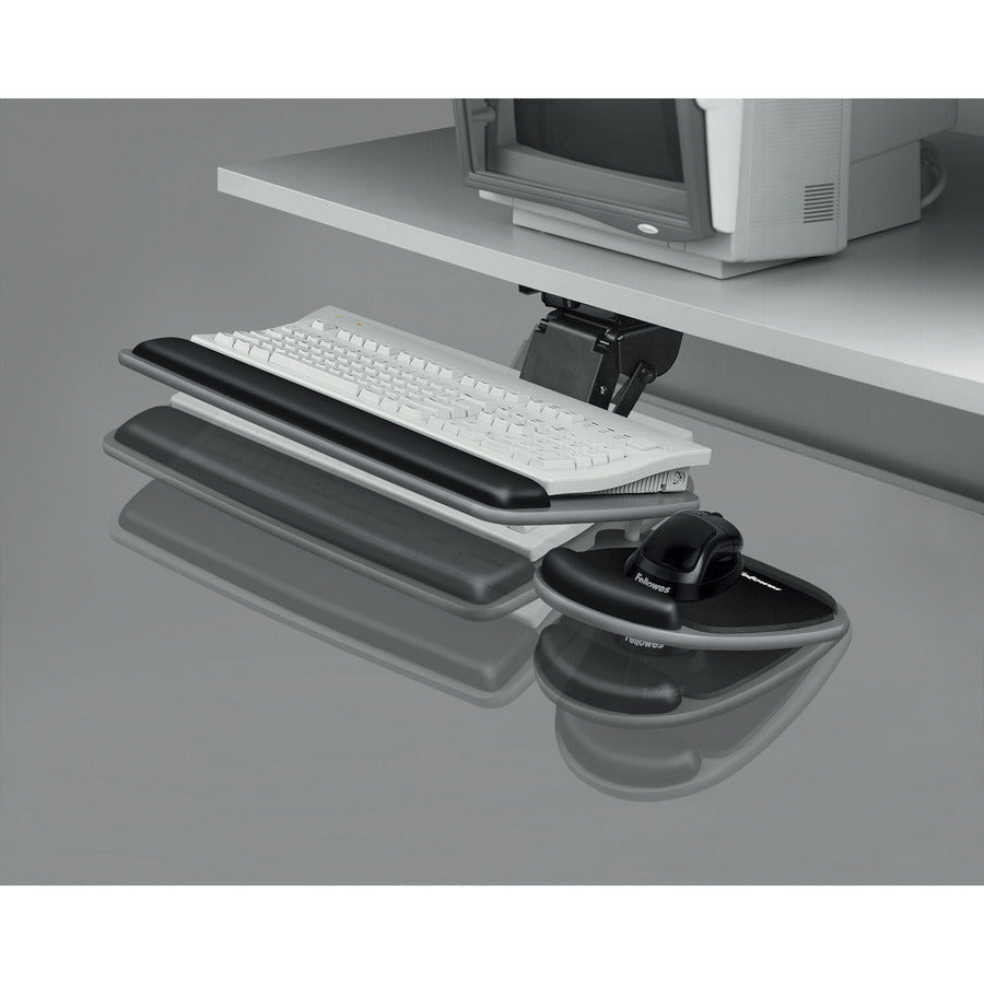 Fellowes Standard Keyboard Tray: Ergonomic Wood Tray - 4.5’’H x 30.5’’W 20’’D - Computer / Laptop Accessories