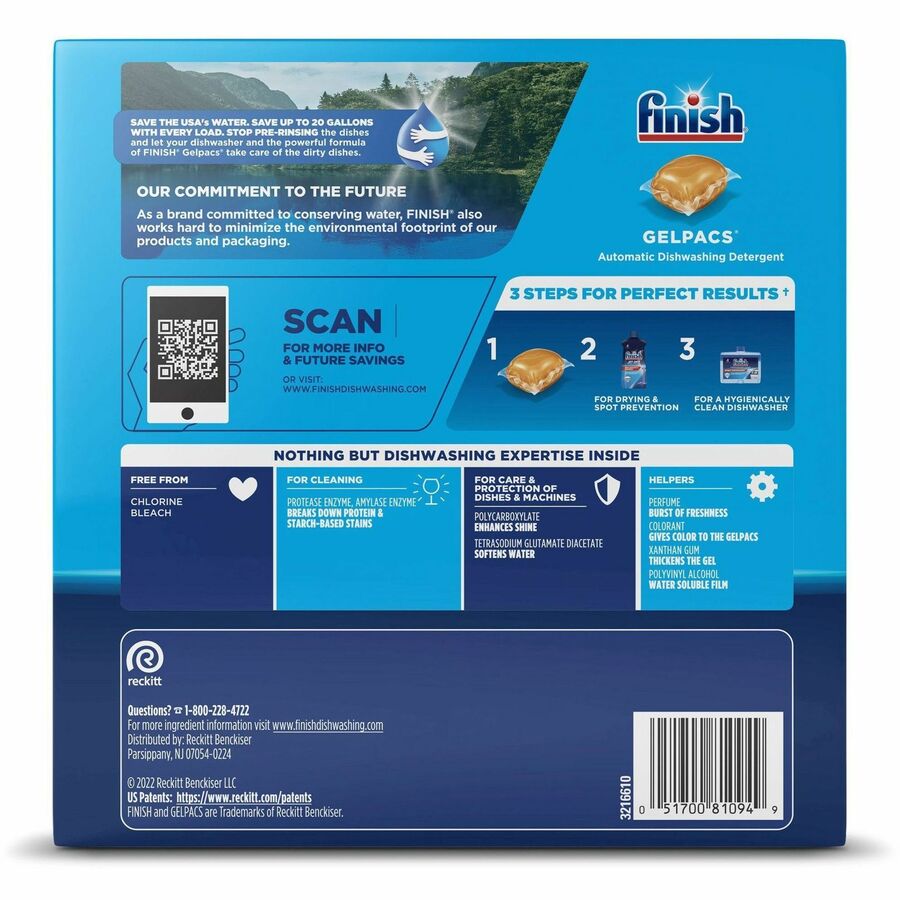 Finish All-n-1 Detergent Gelpacs - Rear