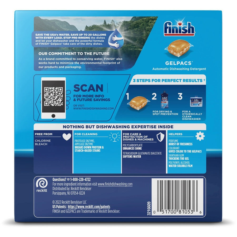 Finish Dishwasher Gel Packs - Rear