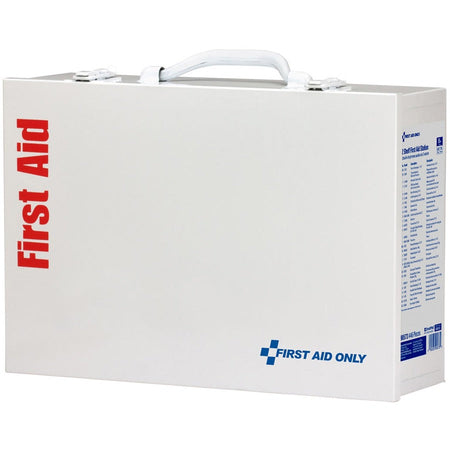 First Aid Only 2-Shelf First Aid Cabinet with Medications - ANSI Compliant - Left
