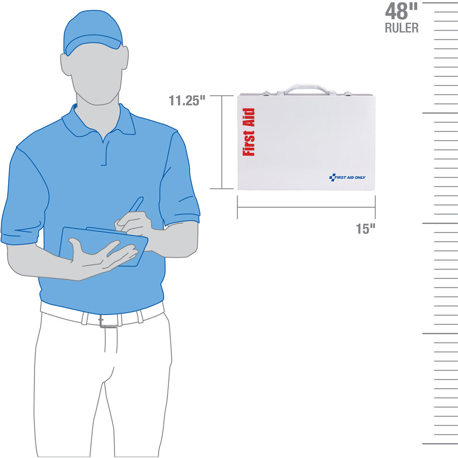 First Aid Only 2-Shelf First Aid Cabinet with Medications - ANSI Compliant - Alternate-Image1