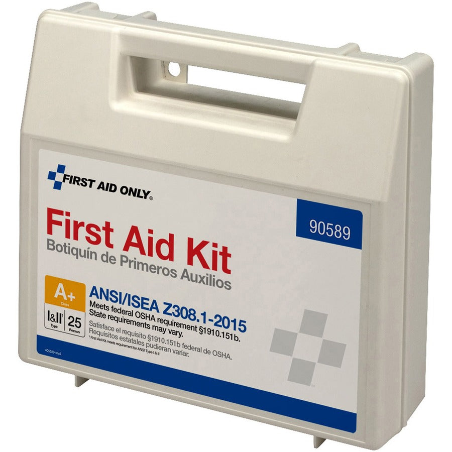 First Aid Only 25-Person Bulk Plastic First Aid Kit - ANSI Compliant - Left