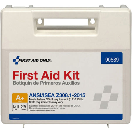 First Aid Only 25-Person Bulk Plastic First Aid Kit - ANSI Compliant - Front