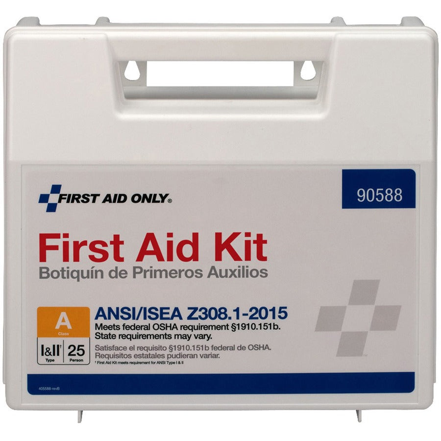First Aid Only 25-Person Bulk Plastic First Aid Kit - ANSI Compliant - Front
