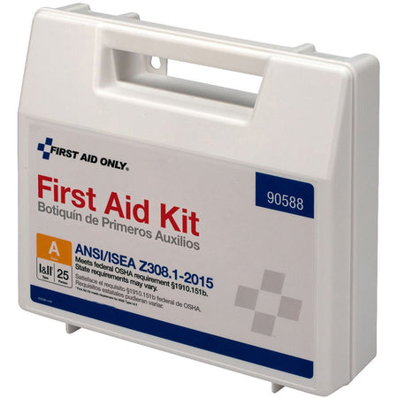 First Aid Only 25-Person Bulk Plastic First Aid Kit - ANSI Compliant - Left