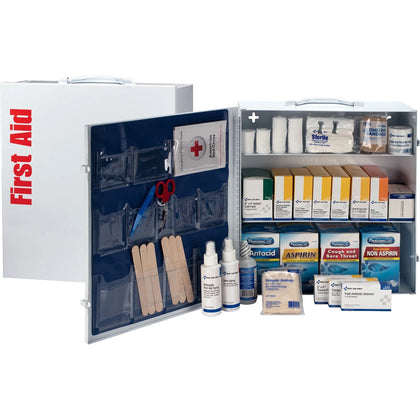 First Aid Only 3-Shelf 100-Person Kit: Comprehensive Metal Case Kit - Kits