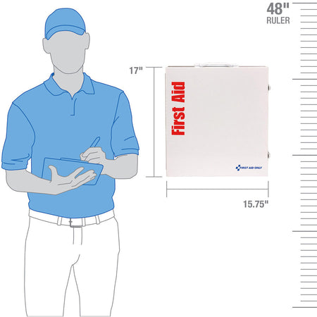 First Aid Only 3-Shelf First Aid Cabinet with Medications - ANSI Compliant - Alternate-Image1