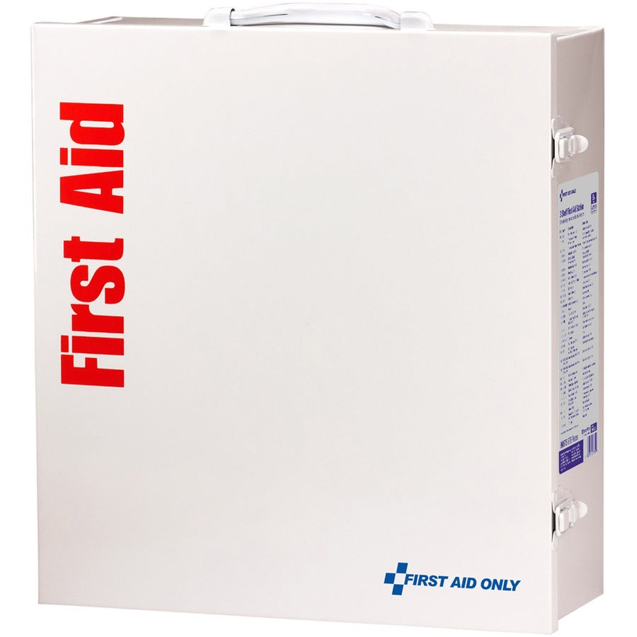 First Aid Only 3-Shelf First Aid Cabinet with Medications - ANSI Compliant - Left
