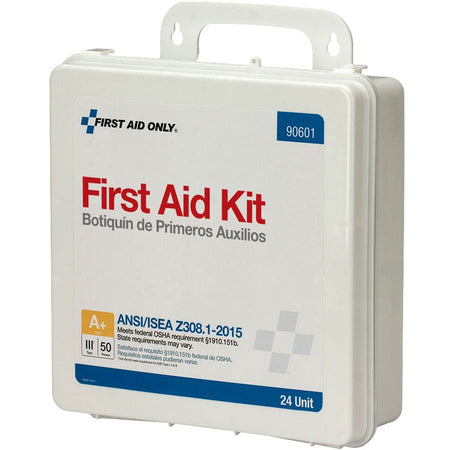 First Aid Only 50-Person Unitized Plastic First Aid Kit - ANSI Compliant - Left