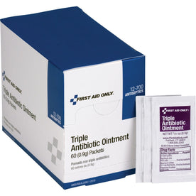 First Aid Only Antibiotic Ointment Packets - 60 for Cuts Scrapes Burns - Wound Care