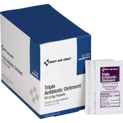 First Aid Only Antibiotic Ointment Packets - 60 for Cuts Scrapes Burns - Wound Care