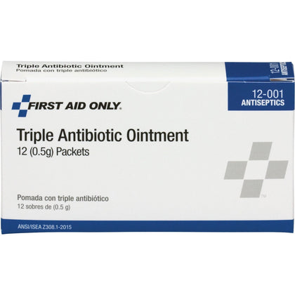 First Aid Only Antibiotic Ointment Packets - Infection Care - 12/Box - Wound