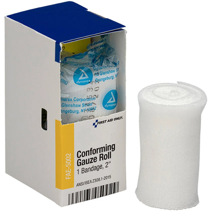First Aid Only Conforming Gauze Roll - 2’’ x 12 ft - White - 1 Box - Bandages & Wraps