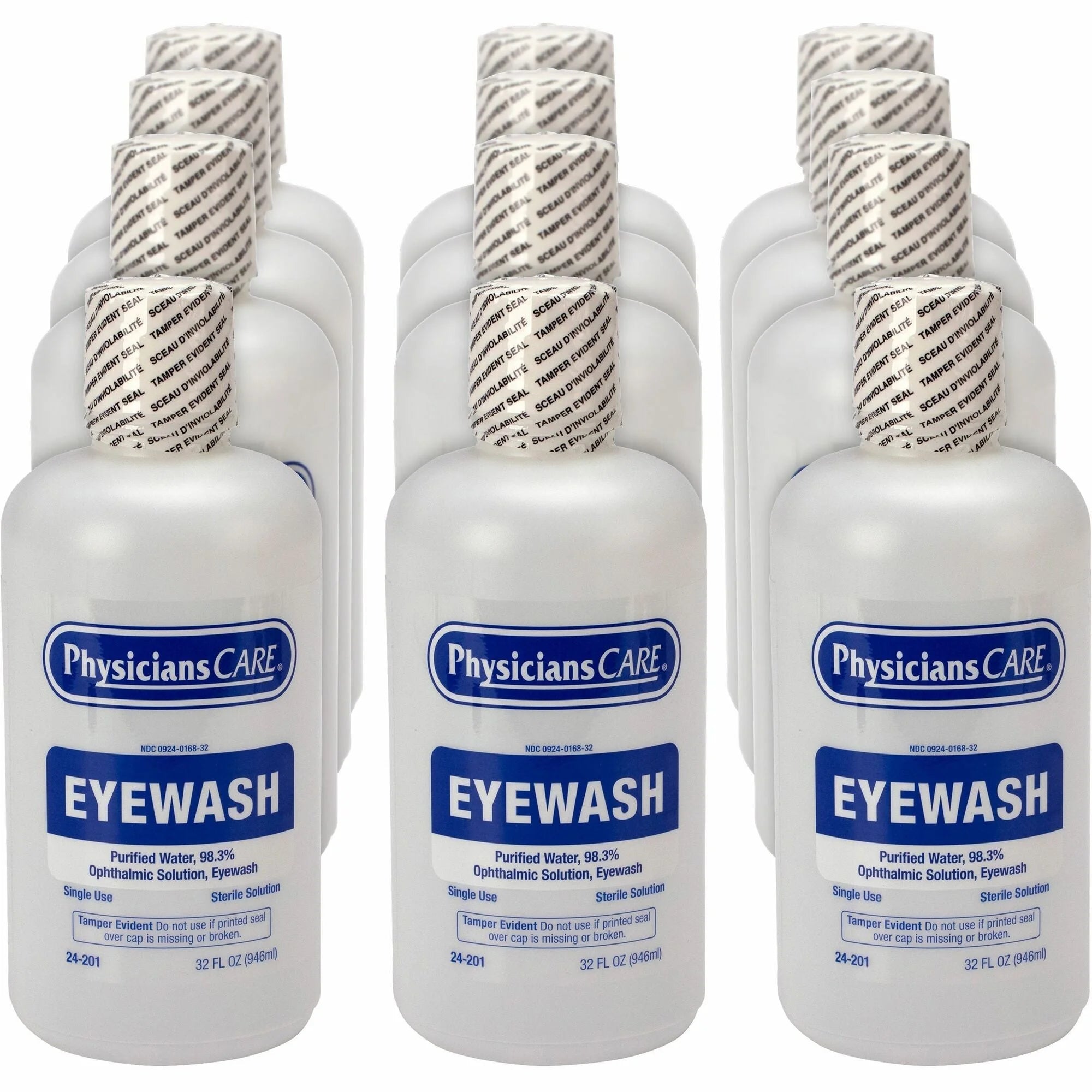 First Aid Only Eyewash Solution - 1 Quart - Eye Irrigation - 12/Carton