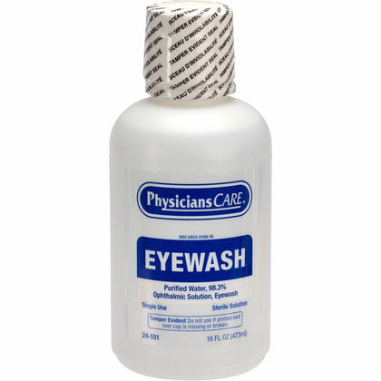 First Aid Only Eyewash Solution - 16 fl oz - Soothes Burning & Irritated Eyes