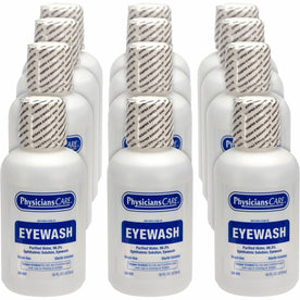 First Aid Only Eyewash Solution - 16 fl oz - Sterile Eye Irrigation - 12/Carton